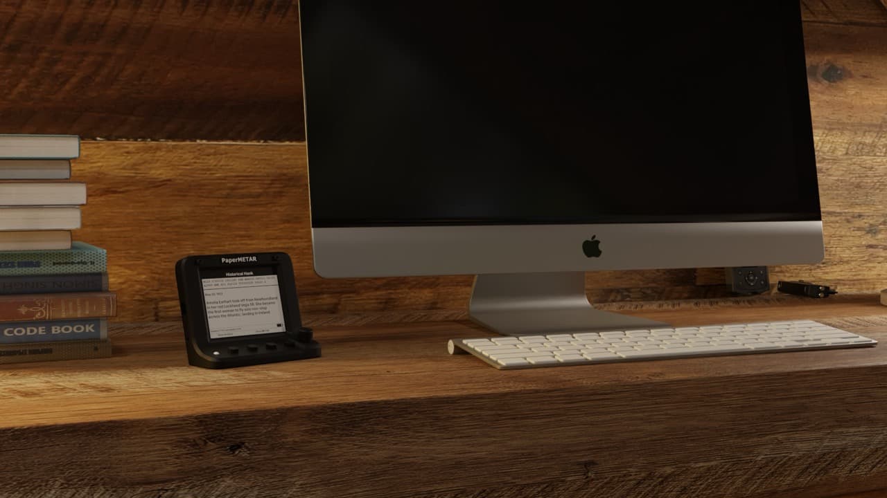 PaperMETAR in a cabin home office - view 2