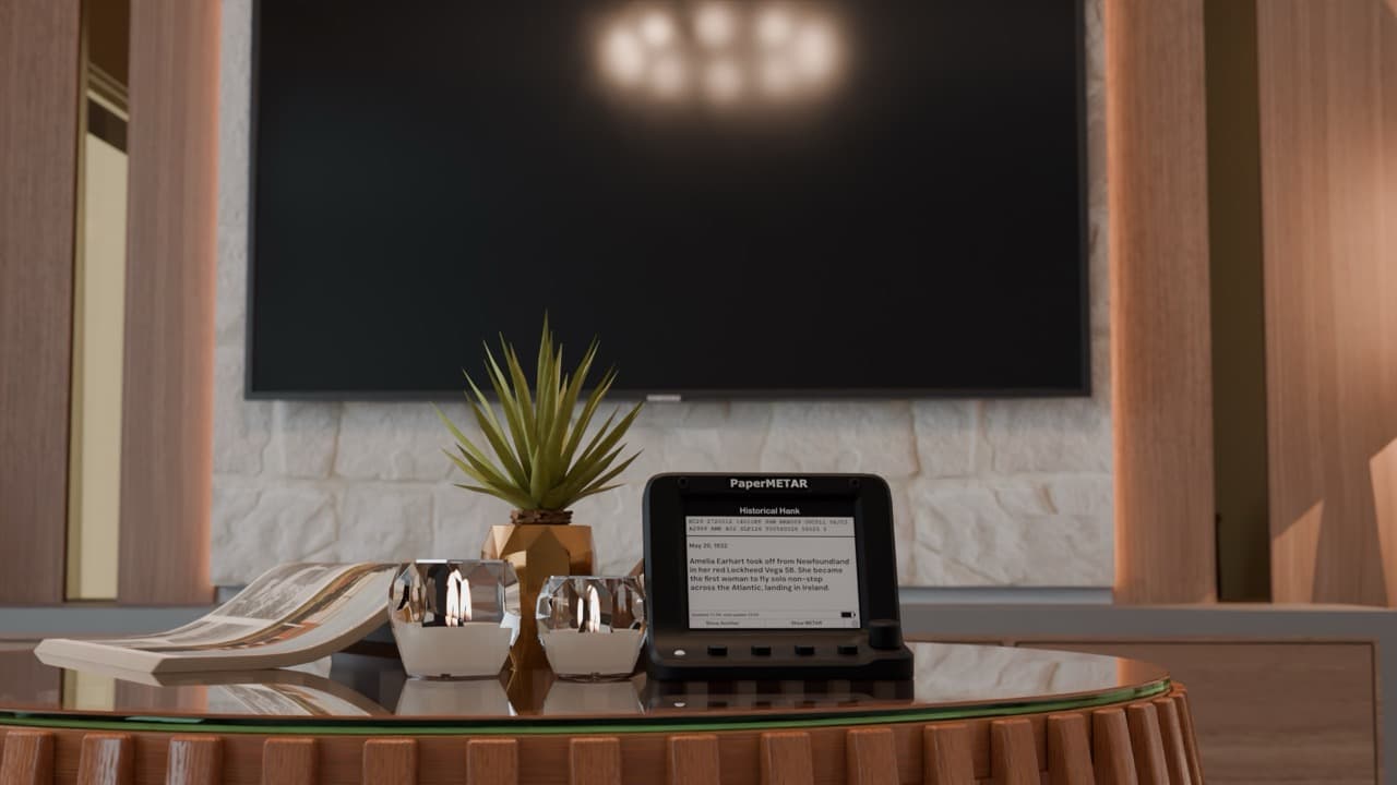 PaperMETAR in a living room - view 2