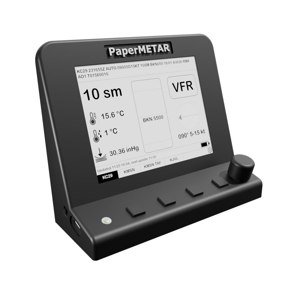 PaperMETAR perspective view showing sleek design