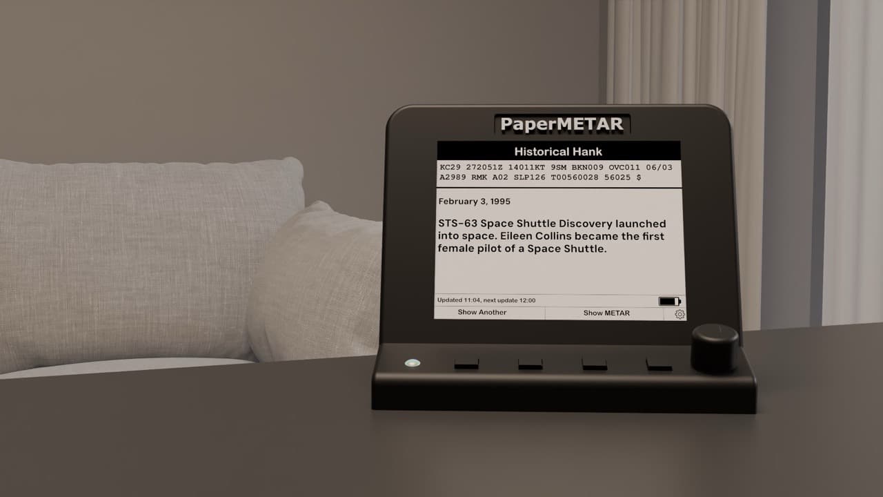 PaperMETAR zoomed view